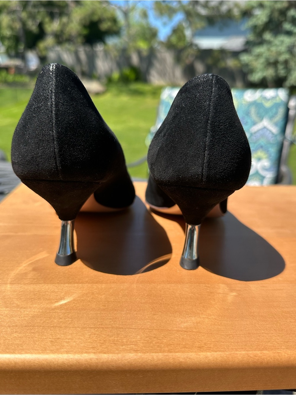Prada Black Suede Mid-Kitten Heel Pumps - Picture 4 of 8